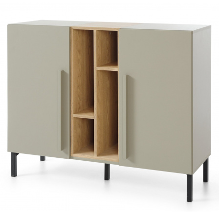 Komoda SERGIO SE 7, Eukalyptus/Dub Baltic Dune/Černý Onyx Komoda SERGIO SE 7, Eukalyptus/Dub Baltic Dune/Černý Onyx