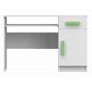Psací stůl SMYK I - 08, Bílá Mat/Zelená