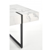 Konferenční stůl BLANCA, bílý mramor/černá