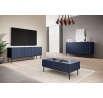 Komoda Nicole, tmavě modrá MDF / černé nohy