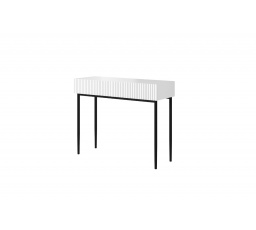 NICOLE PSACÍ STŮL 100 2SZ - bílý mat / černý rám