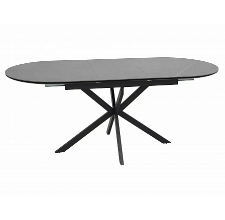 Jídelní stůl GASTON 140, Šedý mat/Černý mat