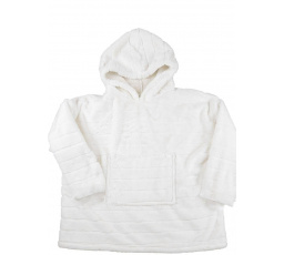 Mikina / snuddie ze syntetické kožešiny bílá