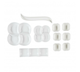 Sada 10 nádobí na servírování předkrmů bílá