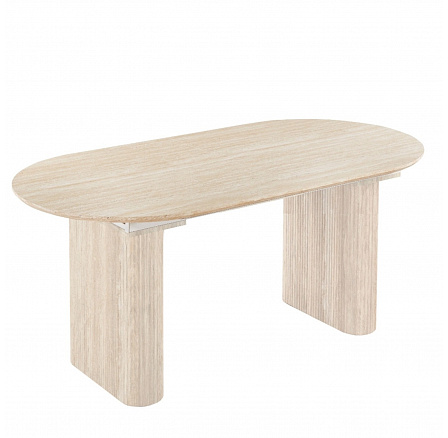 Stůl OVAL Rozkládací 180-220 cm Travertin