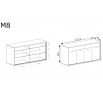 Komoda MEDIOLAN M8 Natural Hikora