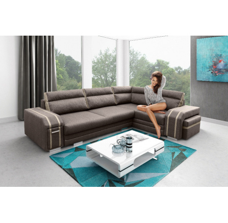 Rohová sedací souprava Avanti P tm.hnědá/béžová Rohová sedací souprava Avanti P tm.hnědá/béžová