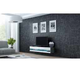 TV komoda VIGO NEW 140, šedá / bílý lesk