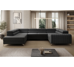 Rohová sedací souprava ve tvaru U LOUIS, Sawana 14 levá