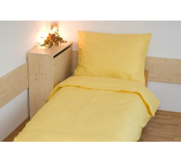 Prodloužené povlečení bavlna UNI 140x220, 70x90cm Sytě žlutá hotelový uzávěr