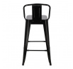 Barová židle Paris Back short 66cm černá insp. Tolix