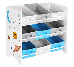 Regál na hračky, mdf, vícebarevná, AUR-E1033 WT