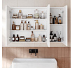 Skříňka se zrcadlem, mdf, bílá, AZR-E1132 WT