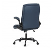 Kancelářské křeslo, houpací mechanismus, modrá ekokůže, KA-Y344 BLUE