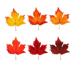 Javor - umělé listí, mix barev, cena za balení (6 ks)