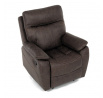 Polohovací křeslo, hnědá, látka vintage, TV-4092 BR3