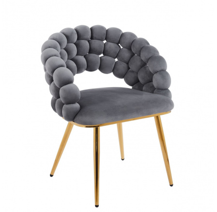 Židle velvet šedá K20-FXJG G