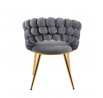 Židle velvet šedá K20-FXJG G