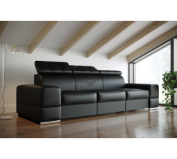 Kožená Sofa ROYAL III 295 cm - černá kůže