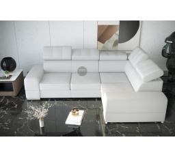 Rohová sedací souprava ROYAL II 280×210 - bílá eko kůže , pravá