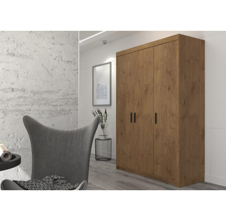 Šatní skříň ENJA 3D, Dub lefkas Šatní skříň ENJA 3D, Dub lefkas
