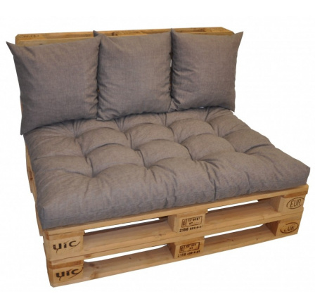 Polstry na paletový nábytek sada EASY - látka šedý melír Polstry na paletový nábytek sada EASY - látka šedý melír