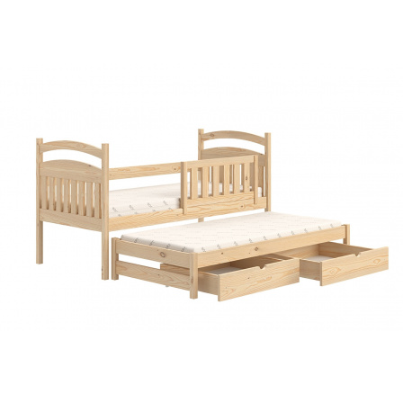 Postel dětská přízemní výsuvná Amely - Barva Borovice, rozměr 80x180 Postel dětská přízemní výsuvná Amely - Barva Borovice, rozměr 80x180