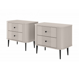 Sada nočních stolků Vesper, kašmír / černé nohy