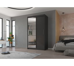 Posuvná skříň se zrcadlem ESTI 120 Antracit+Antracit