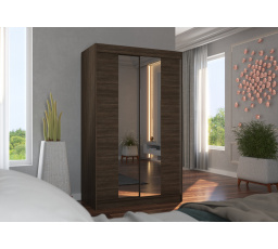 Posuvná skříň se zrcadlem MARVIN 120 Choco+Choco