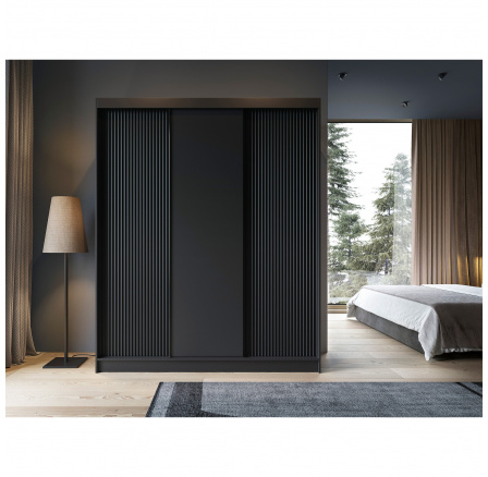 Posuvná skříň PRESCCO III, Černá