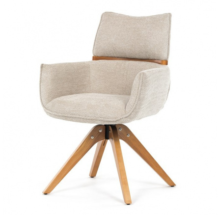 Jídelní židle, béžová, látka, DCH-D1348 CRM2