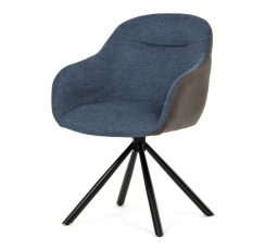 Jídelní židle, modrá, látka, DCH-Y1143 BLUE2