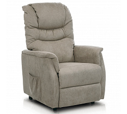 Polohovací křeslo, elektrické kabelové ovládání, béžová, látka, TV-1171 CAP2