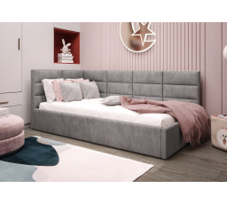 Postel ZAZU - šedá - T92, Levá strana