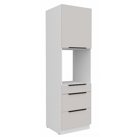 Kuchyňská skříň COMBO - 60 DPS-210 3S1F, Bílá/Kašmír