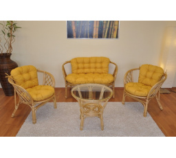 Polstry na soupravu Bahama velká komplet žlutý melír