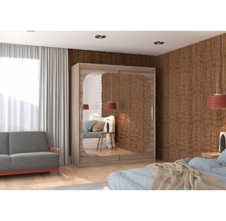 Posuvná skříň se zrcadlem ARIZONA 180 Truffle+Truffle