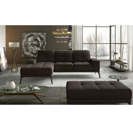 Narožní sedací souprava Torrense + Taburet Monolith 29 140x215 Levá