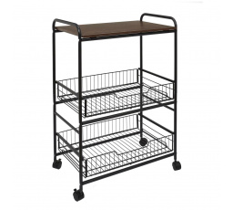 Vozík bar Dolie černý/ořech