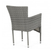 Zahradní židle, kov, polyratan, šedá, AZC-S2118 GREY