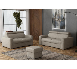 Sedací souprava Petrit 3+2+taburet Aragon hnědošedá