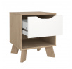 Noční stolek Iker 704, jackson hickory/bílá