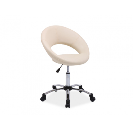 Q-128 - kancelářská židle - eco kůže béžová (OBRQ128K) (S) (Z) (K150-Z)