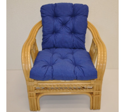 Polstr na křeslo Rio De Janeiro látka modrý melír