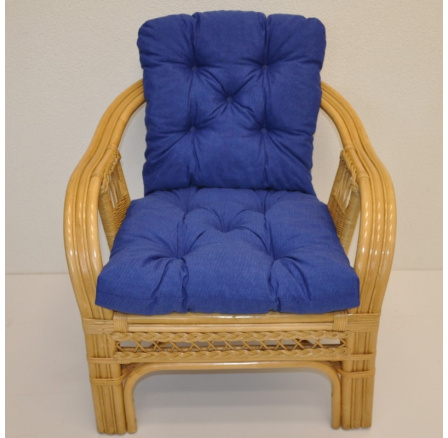 Polstr na křeslo Rio De Janeiro látka modrý melír