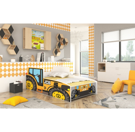 Postel s matrací TRACTOR YELLOW 160x80 Žlutá