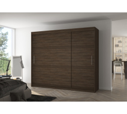 Šatní skříň s posuvnými dveřmi ANTOS 250 Choco+Choco