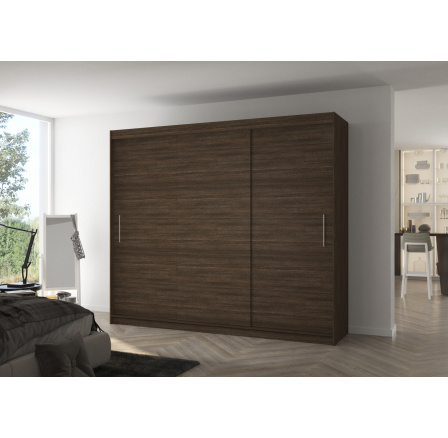 Šatní skříň s posuvnými dveřmi ANTOS 250 Choco+Choco Šatní skříň s posuvnými dveřmi ANTOS 250 Choco+Choco