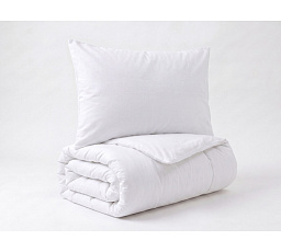Prodloužené povlečení bavlna UNI 140x220, 70x90cm Bílá nitěný knoflík